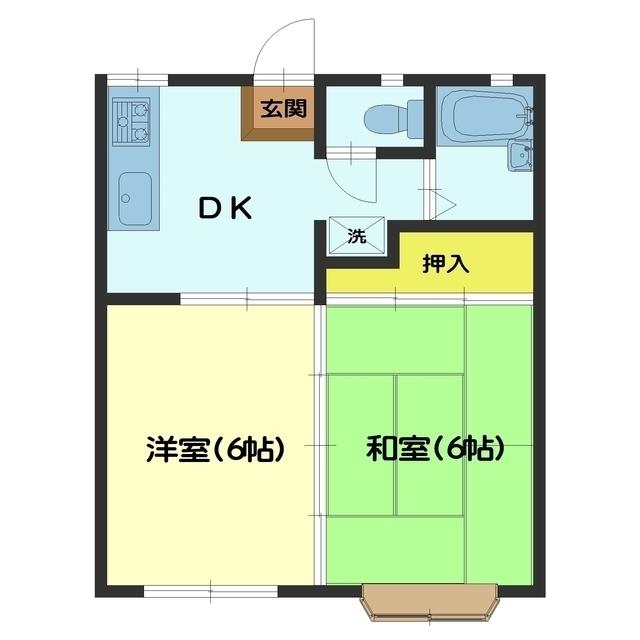 MIT小早稲田(2K/1階)の間取り写真