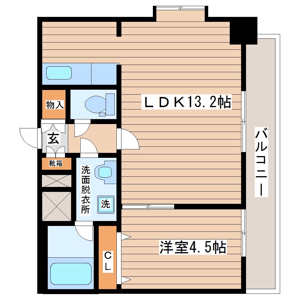URBANHILL MUKAIYAMA(1LDK/3階)の間取り写真