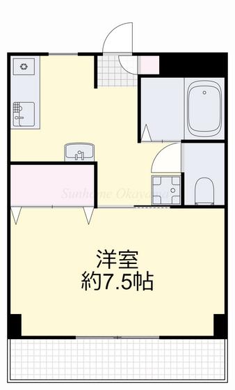 シャト・アトレーユ(1K/2階)の間取り写真