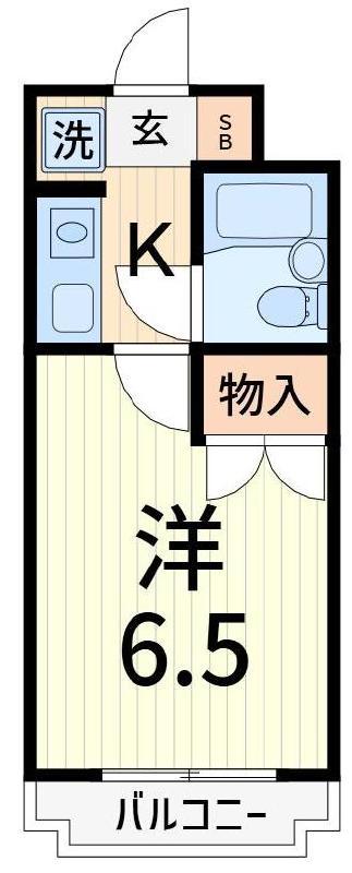 パレドール柴又(1K/1階)の間取り写真