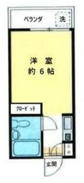 グリーンハイツハマダ(ワンルーム/2階)の間取り写真