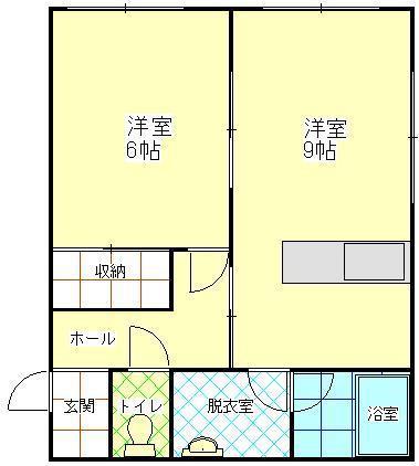 グランデール弐拾番館(1LDK/1階)の間取り写真
