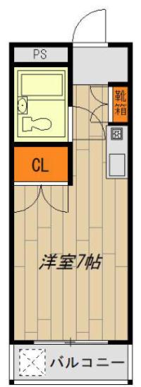 アイコート東長崎(ワンルーム/3階)の間取り写真