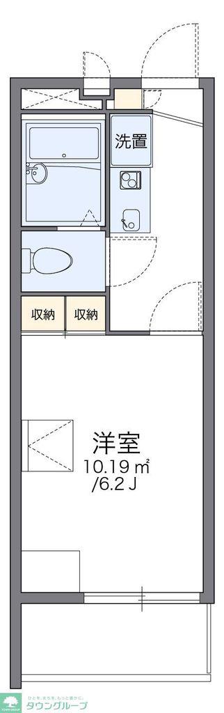 レオパレスクレール(1K/2階)の間取り写真