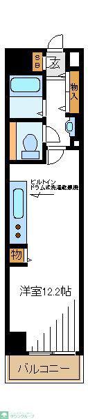 コーストワン(ワンルーム/9階)の間取り写真