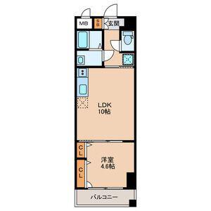 雅ビル(1LDK/5階)の間取り写真