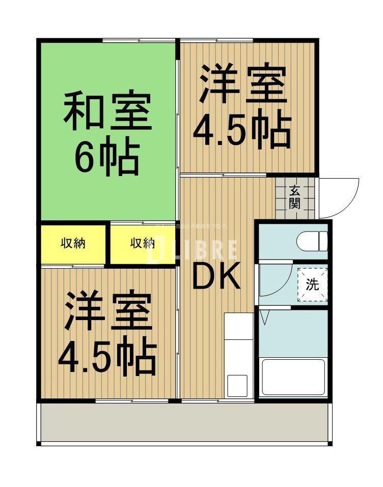 ラークマンション(3DK/3階)の間取り写真