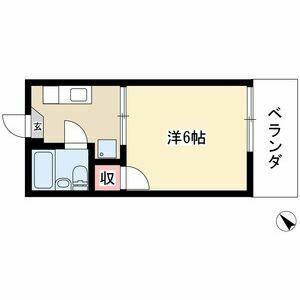 エーデルハイム8(1K/1階)の間取り写真