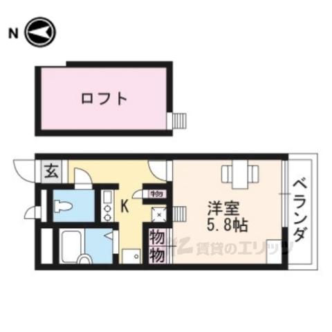 レオパレスタウンディ(1K/3階)の間取り写真