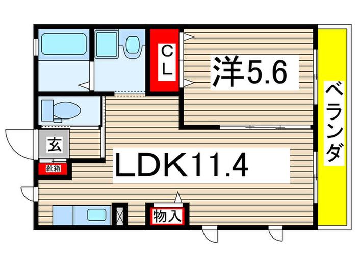 レトアエムオ-(1LDK/2階)の間取り写真