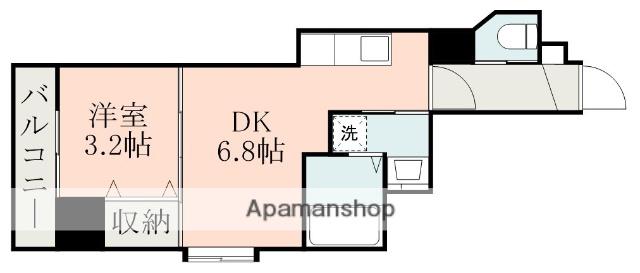 ZERO上之園(1DK/7階)の間取り写真