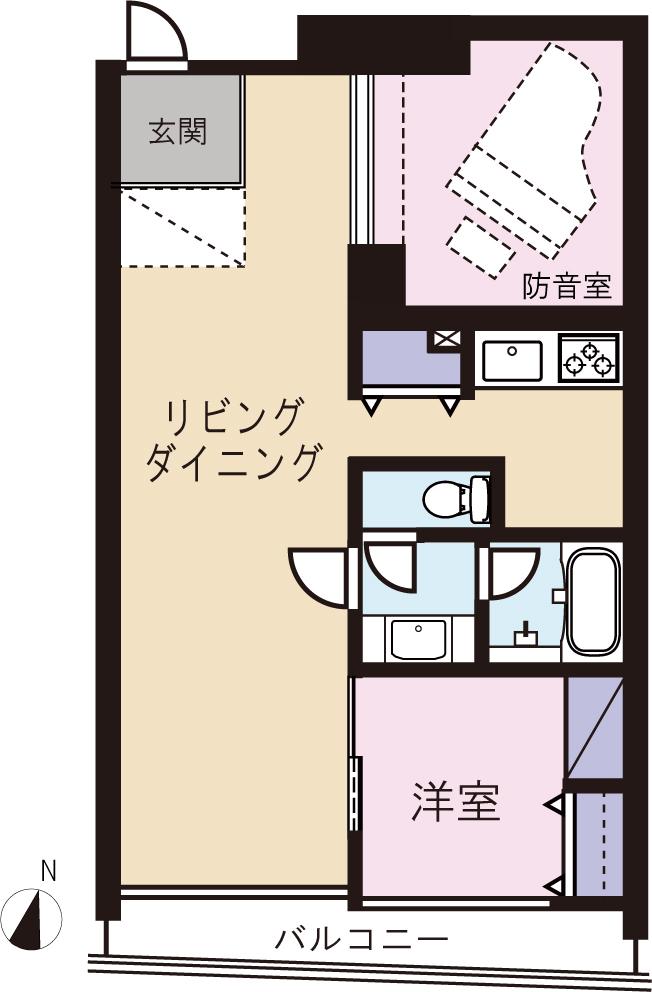 金線マンション(2LDK/2階)の間取り写真