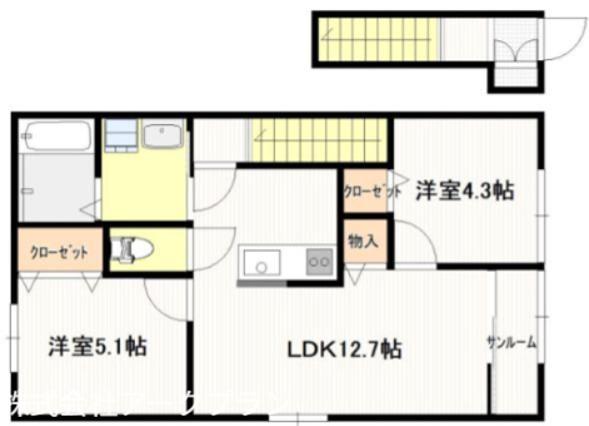 コラソン南栄(2SLDK/2階)の間取り写真