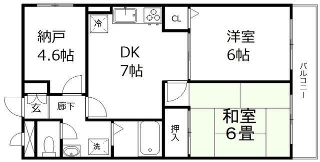 DELCCS AYASEIV(2SDK/2階)の間取り写真