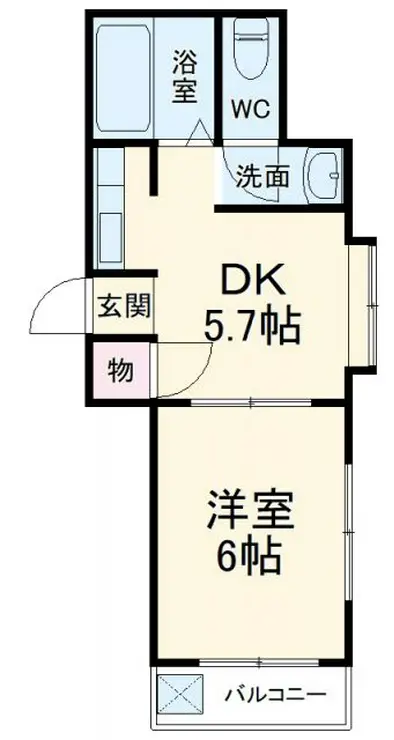 カーサ真野 3階階 間取り