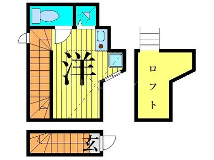 サークルハウス青砥壱番館(ワンルーム/2階)の間取り写真