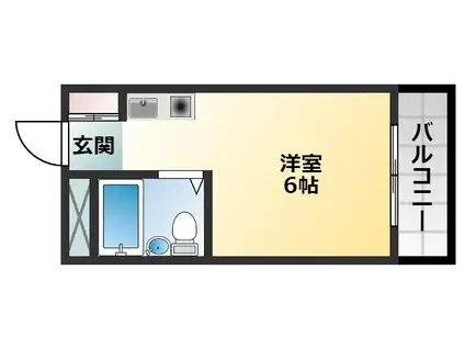 メゾンあすかI(ワンルーム/3階)の間取り写真