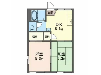 グレースTE2(2DK/1階)の間取り写真