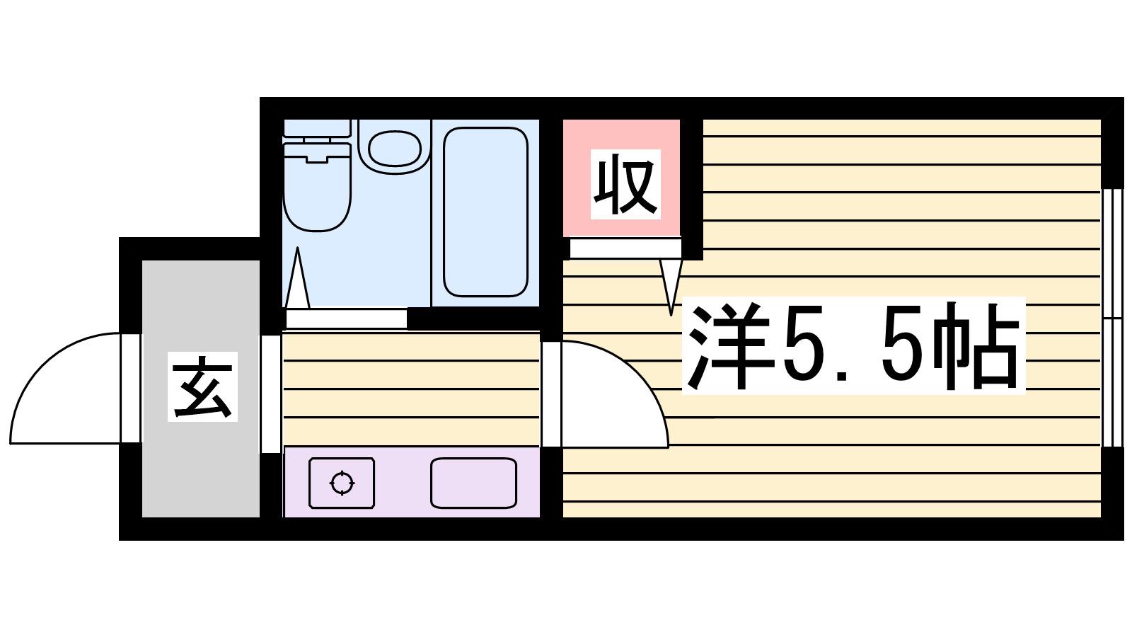 BMKビル(1K/6階)の間取り写真