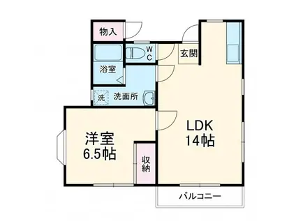 誠和荘(1LDK/2階)の間取り写真