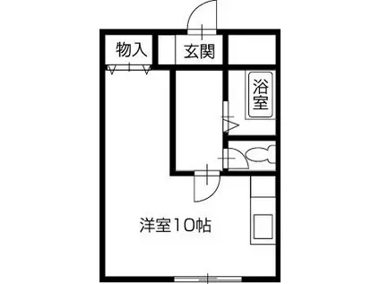 ステューディオ福島(ワンルーム/3階)の間取り写真