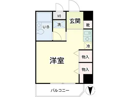 アーバンハイツ鶴見II(ワンルーム/3階)の間取り写真