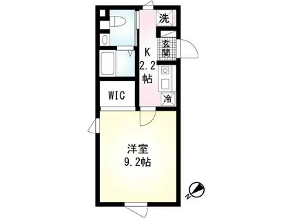 HISUI APARTMENT ヒスイアパートメント(1K/2階)の間取り写真
