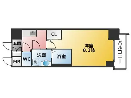 S-RESIDENCE熱田(1K/11階)の間取り写真