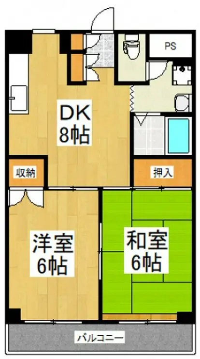 諏訪ハイム13 2階階 間取り