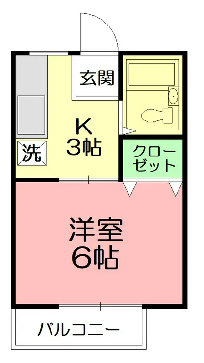 サニーコーポ豊田 2階階 間取り