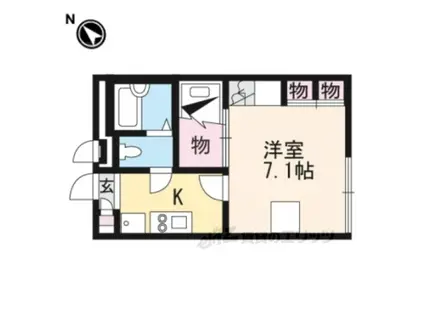 レオパレスLAGOON(1K/1階)の間取り写真