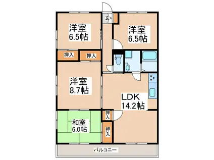 グランドフィネス(4LDK/2階)の間取り写真