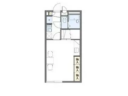 レオパレス福岡C(1K/1階)の間取り写真