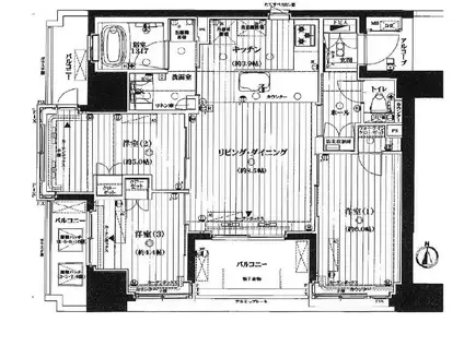 セルアージュ横浜鶴見アストレ(3LDK/8階)の間取り写真