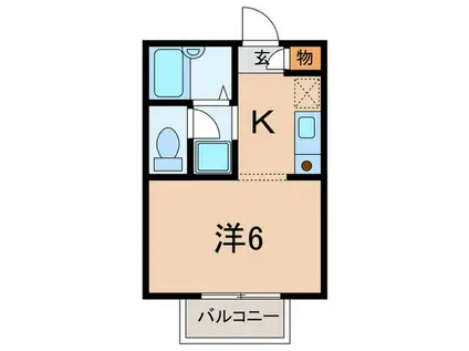 メゾン甲子園(1K/1階)の間取り写真