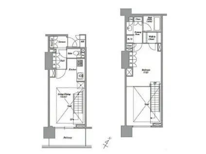 レキシントンスクエア白金高輪(1LDK/8階)の間取り写真