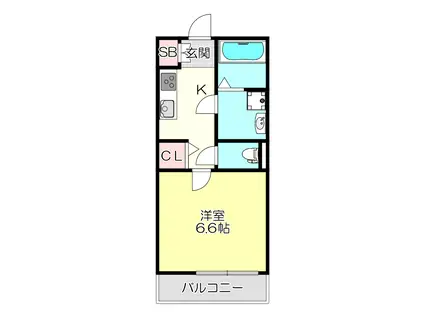 ドリームハウス(1K/2階)の間取り写真