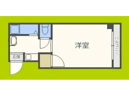 パールシティーマンション玉出(1K/1階)の間取り写真