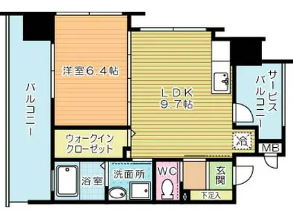 FELT127(1LDK/3階)の間取り写真