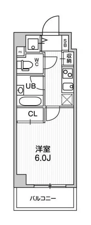 コンシェリア新橋 6階階 間取り