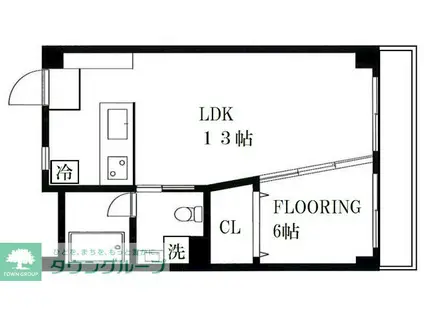 目黒ロイヤルプラザ(1LDK/2階)の間取り写真