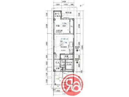 ハレレア帝塚山11(1LDK/3階)の間取り写真