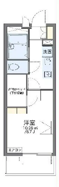 レオパレスHIRO 4階階 間取り