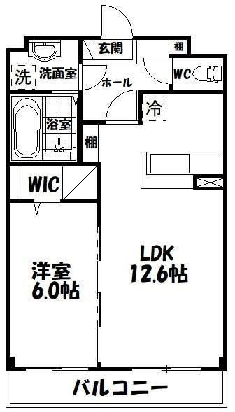 パークサイド中田II(1LDK/2階)の間取り写真