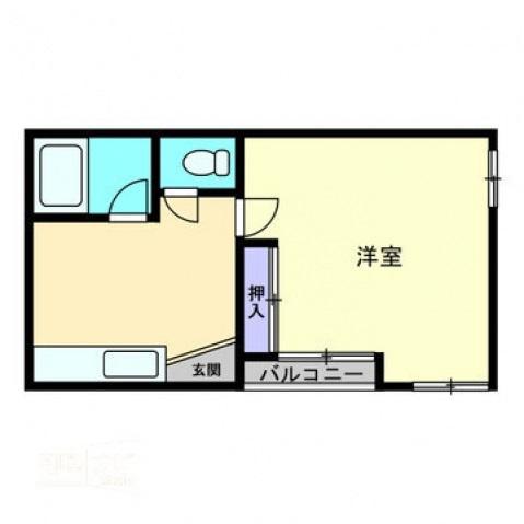 花ノ宮アパート(1DK/3階)の間取り写真