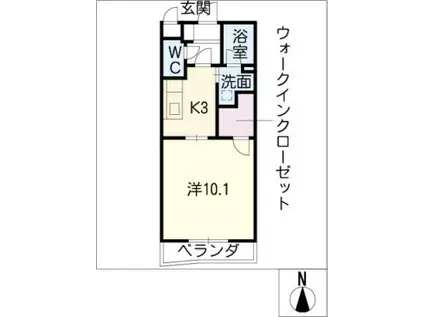 アイン シュロス(1K/1階)の間取り写真