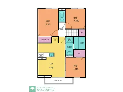 グリーンパレス(3LDK/2階)の間取り写真