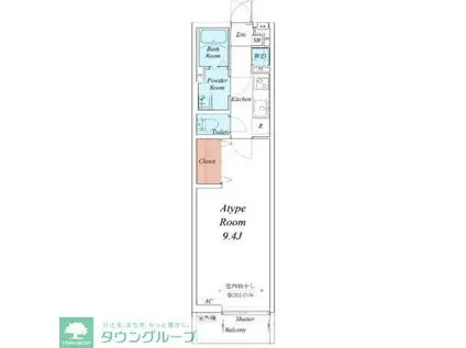 リブリ・アルコバレーノ(1K/2階)の間取り写真