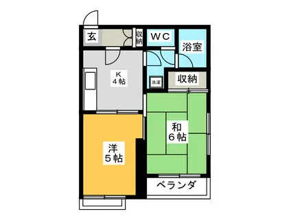 レヂオンス三鷹(2K/2階)の間取り写真