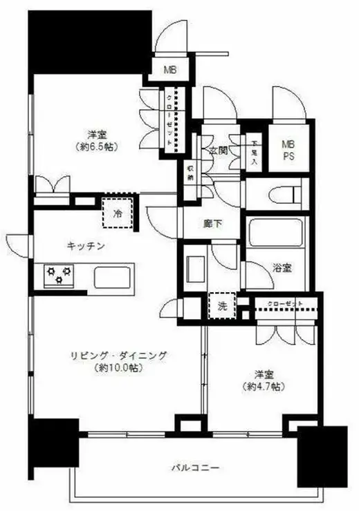 クラッシィスイート・ジオ東麻布 13階階 間取り